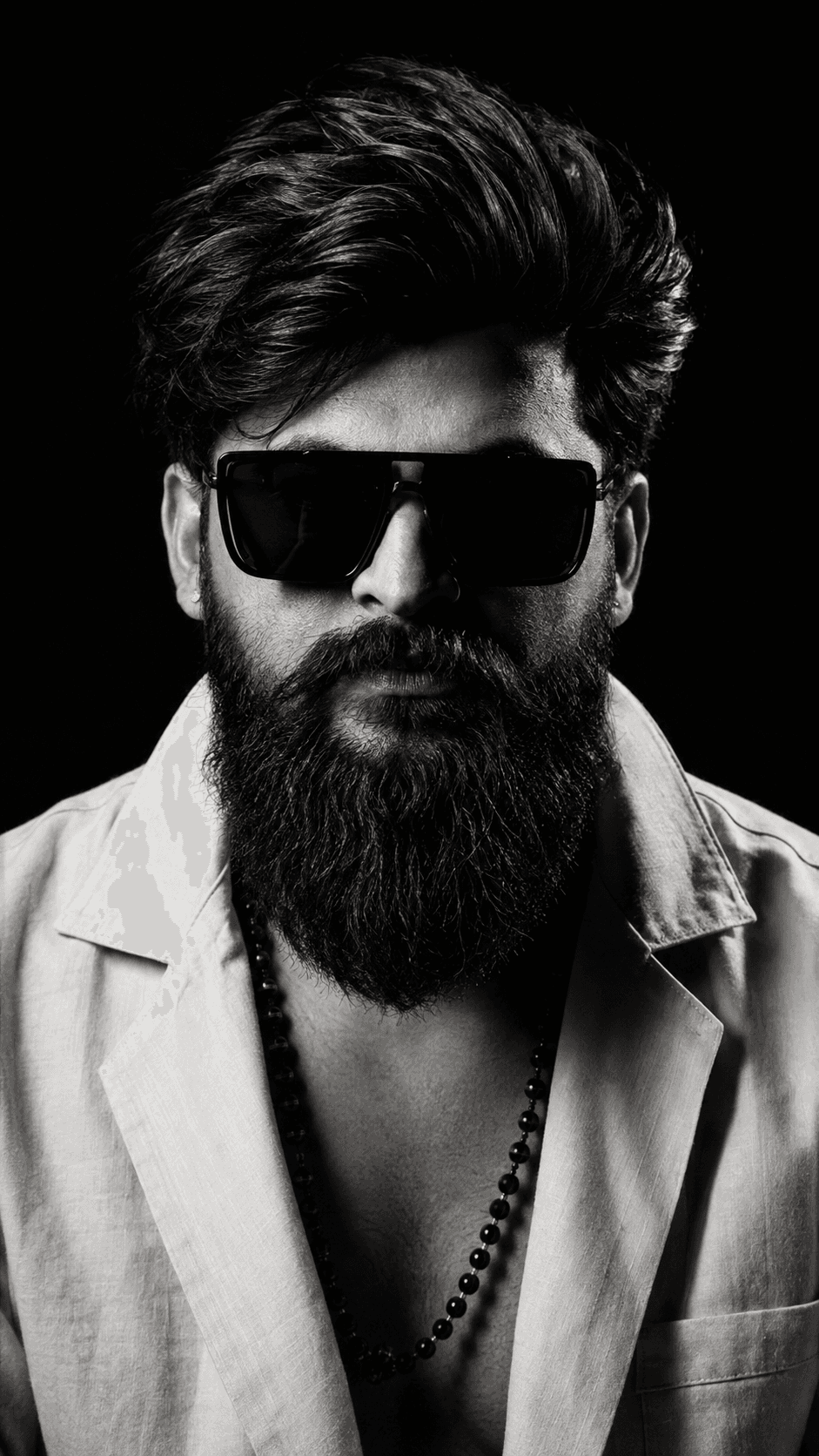 Yash inspired Toxic movie look with rugged styling, dark outfit, bold attitude and realistic cinematic portrait transformation